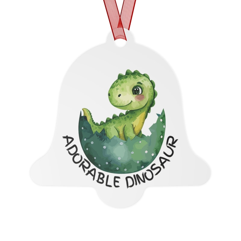 Adorable Dinosaur Bell Shaped Ornaments (also in round shape)